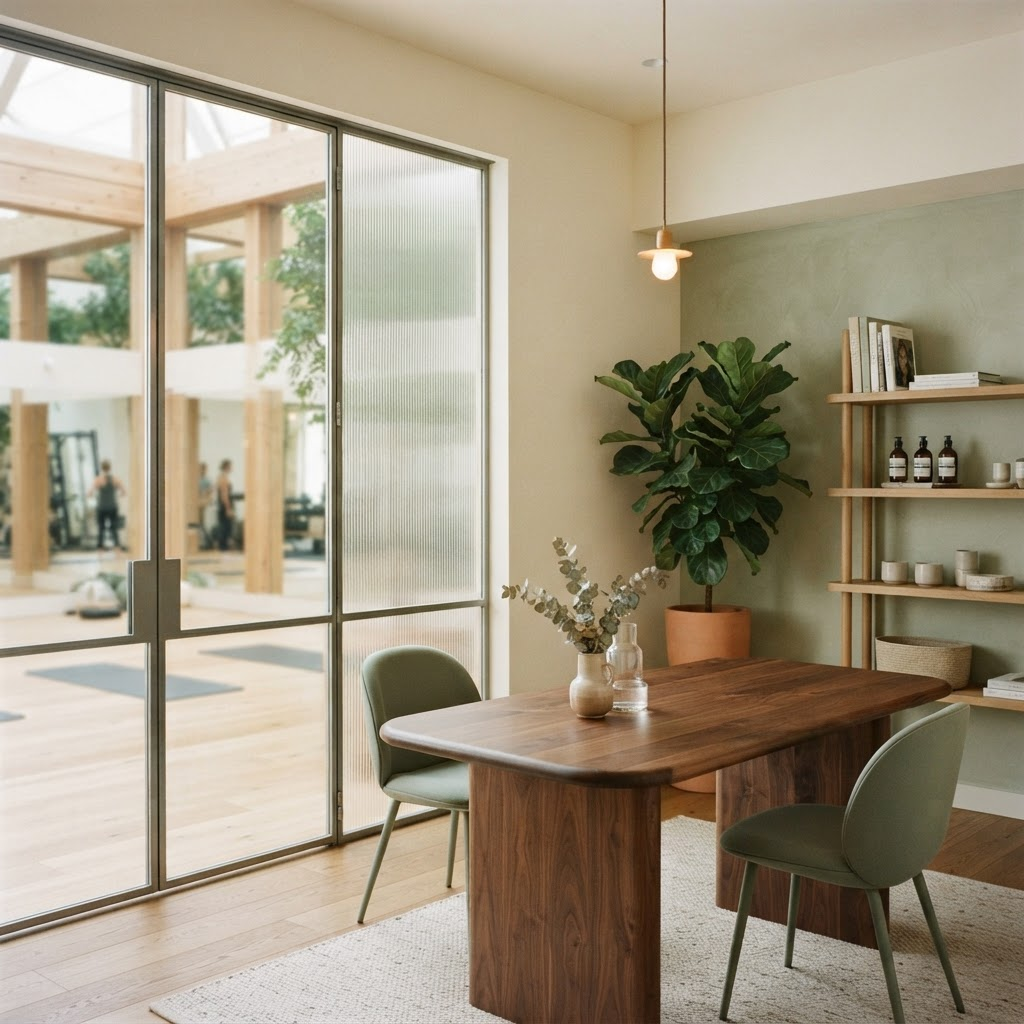 A calm, modern clinic consultation room
